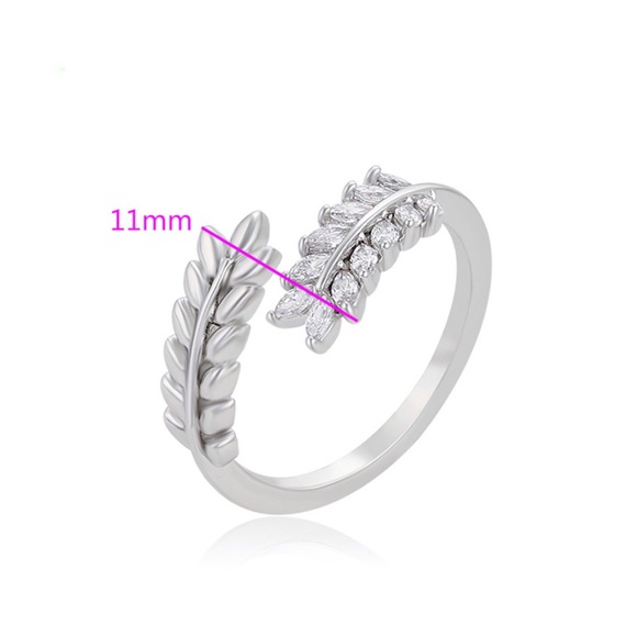 Platinum Plated Spike Adjustable Ring Waterproof Jewelry - Picture 12 of 15